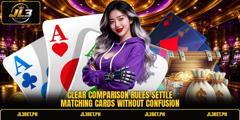 Clear comparison rules settle matching cards without confusion Clear comparison rules settle matching cards without confusion