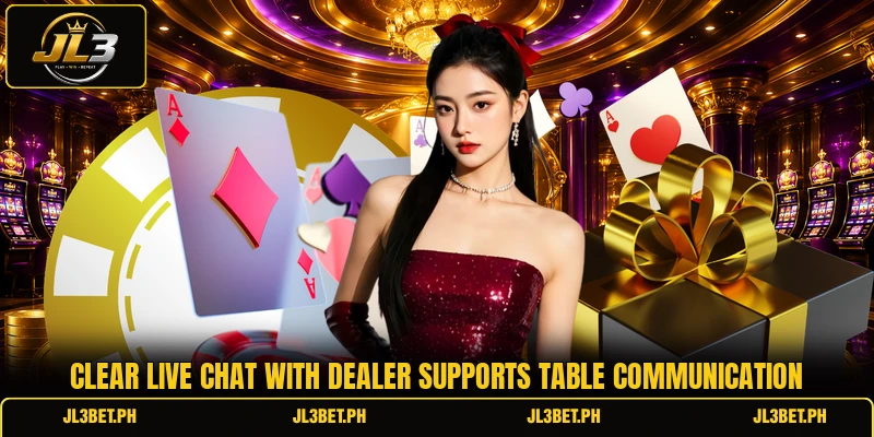 Clear live chat with dealer supports table communication