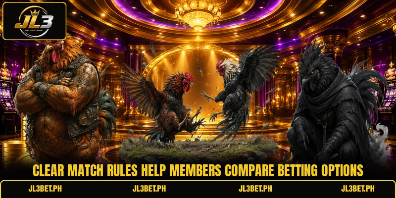 Clear match rules help members compare betting options
