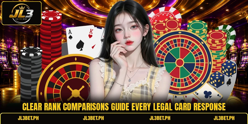 Clear rank comparisons guide every legal card response Clear rank comparisons guide every legal card response