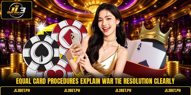 Equal card procedures explain war tie resolution clearly Equal card procedures explain war tie resolution clearly