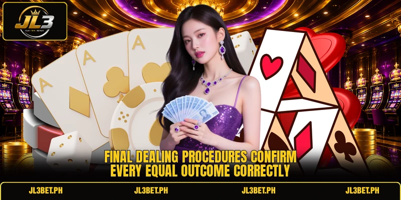 Final dealing procedures confirm every equal outcome correctly Final dealing procedures confirm every equal outcome correctly