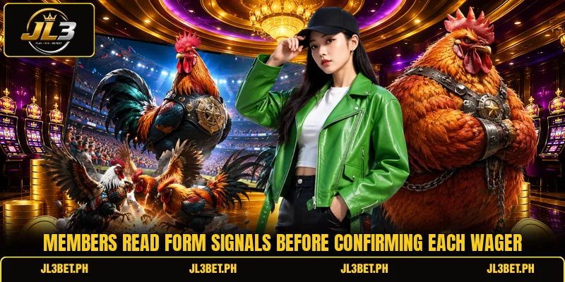 Members read form signals before confirming each wager